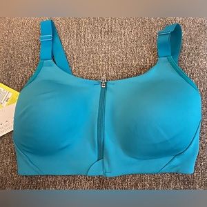 Women's High Support Sculpt Zip-Front Mesh Crossback Sports Bra - All in Motion